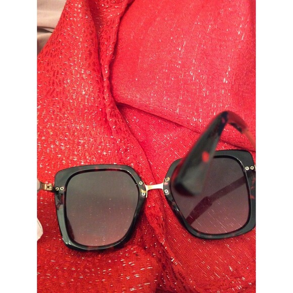 OSCAR by Oscar de la Renta Womens 1309P 215 Tortoise/Brown Gradient Sunglasses - Picture 4 of 6